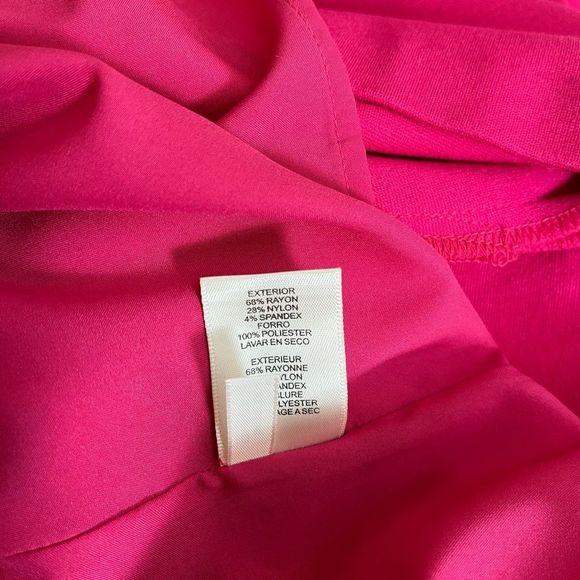 Eliza J Dress Size 12 Shift Mini Hot Pink High Neck Mock Neck - Picture 8 of 9